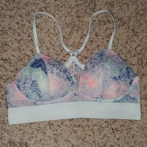 Like NEW Victoria's Secret PINK Pastel Lace Soft Cup Bralette Sz M